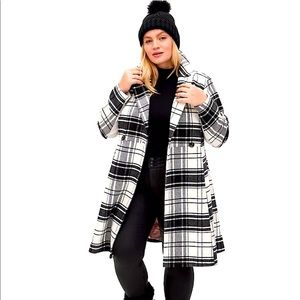 Torrid Black & White woolen coat